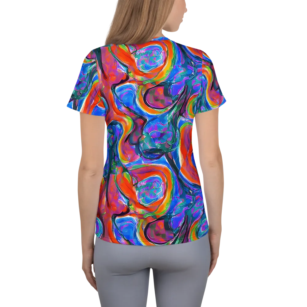 Liquid Spectrum on Women's Athletic T-Shirt — Back