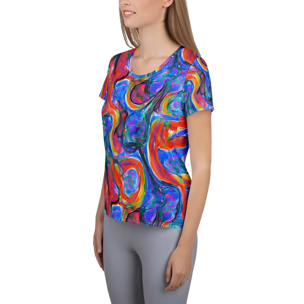 Liquid Spectrum on Women's Athletic T-Shirt — Left