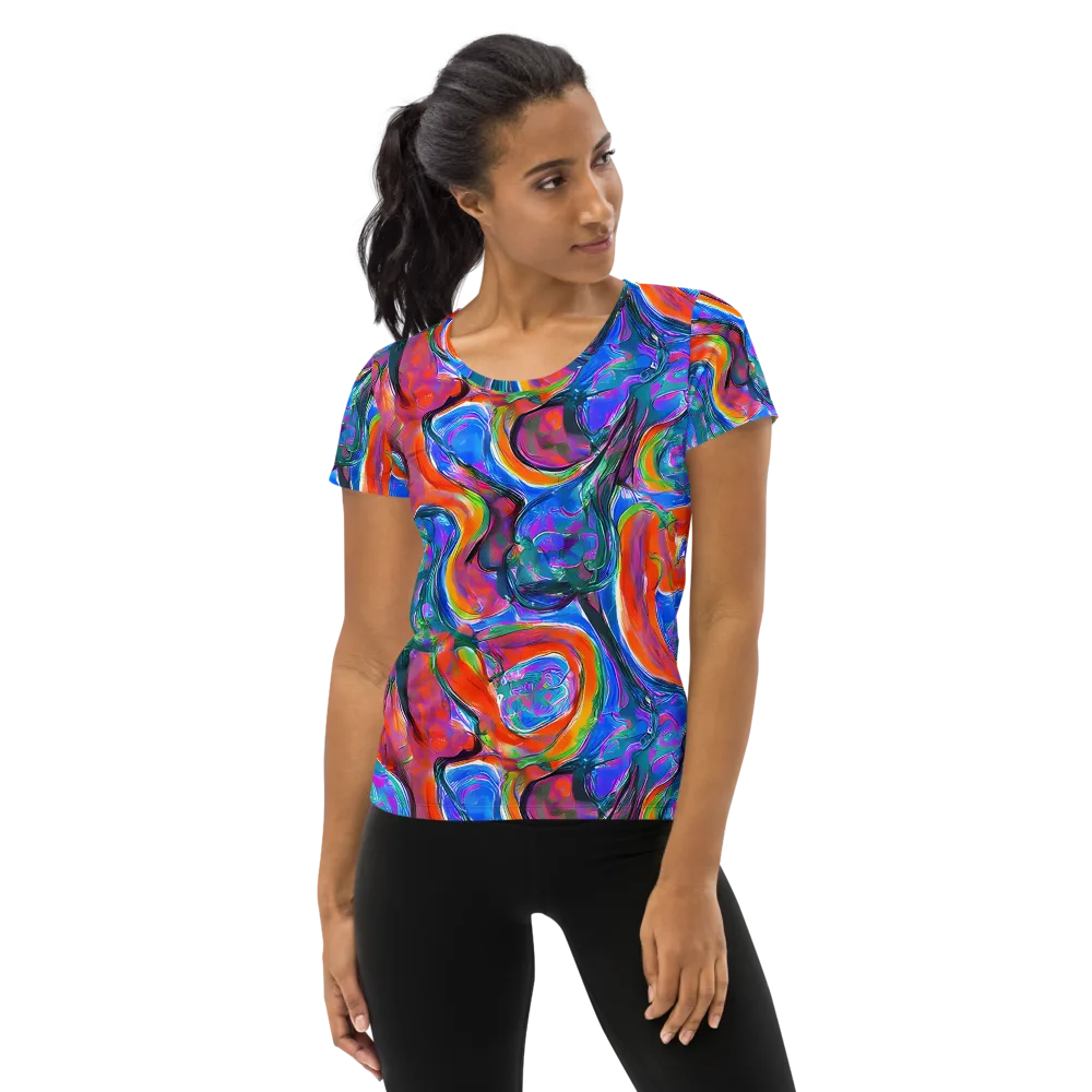 Liquid Spectrum on Women's Athletic T-Shirt — Front