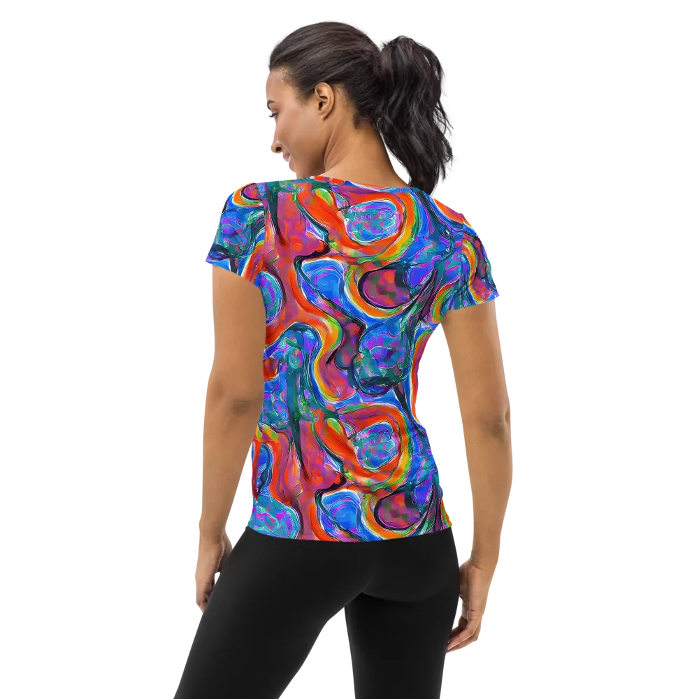 Liquid Spectrum on Women's Athletic T-Shirt — Back