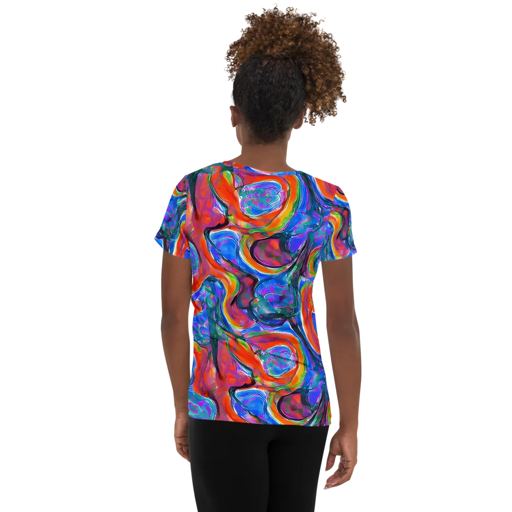 Liquid Spectrum on Women's Athletic T-Shirt — Back