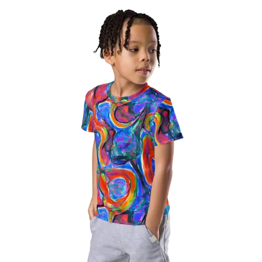 Liquid Spectrum on a Kids Crew Neck T-Shirt