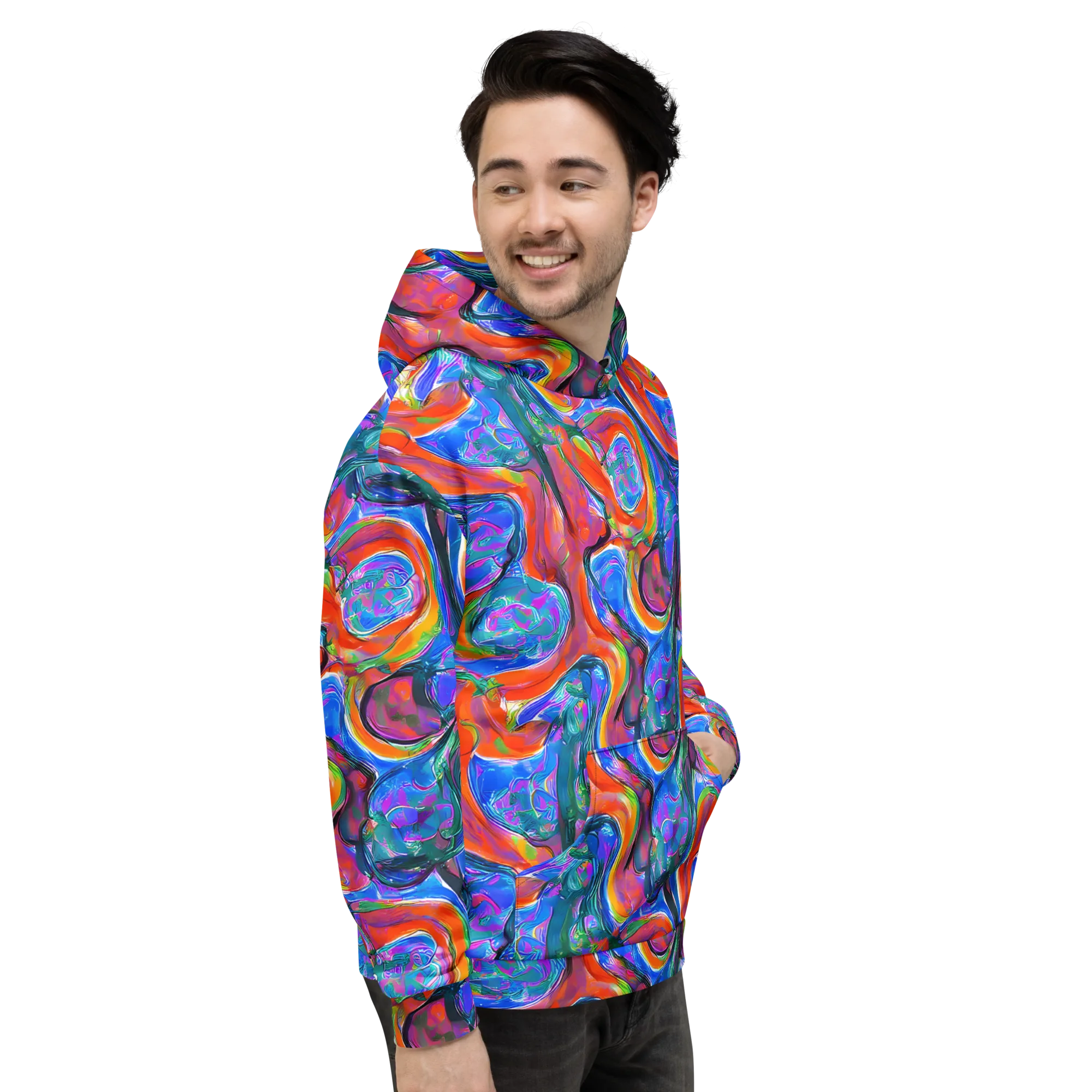 Liquid Spectrum on Hoodie — Right
