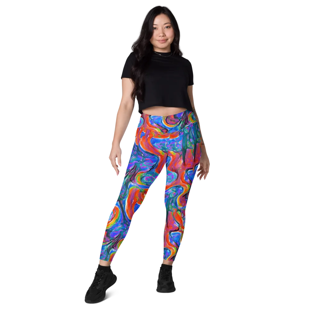 Liquid Spectrum on Leggings with Pockets — Front