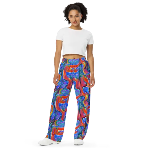 Liquid Spectrum on a Wide-Leg Pants