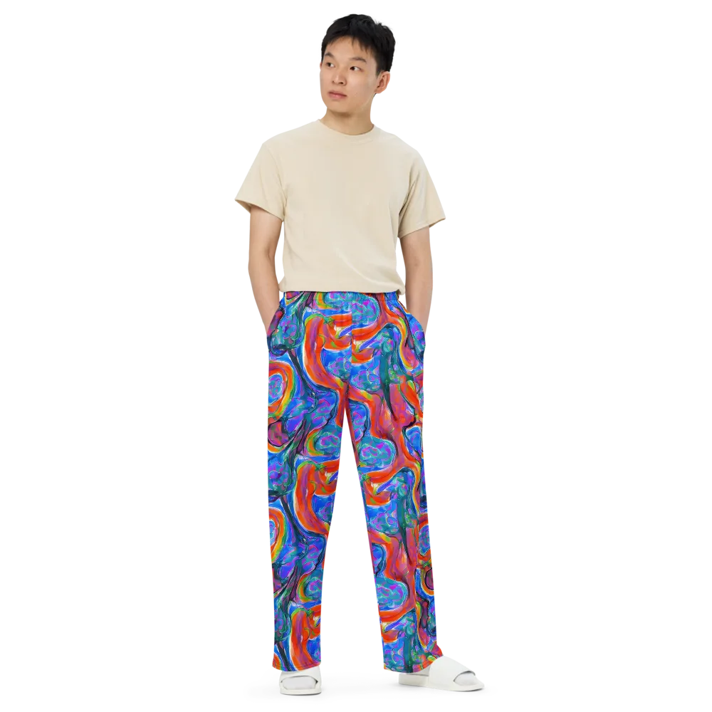 Liquid Spectrum on Wide-Leg Pants — Front