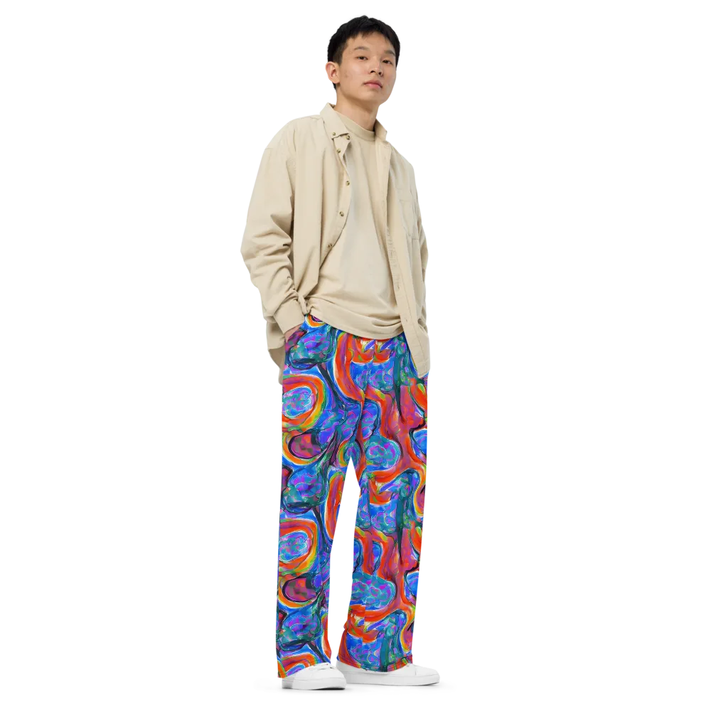 Liquid Spectrum on Wide-Leg Pants — Right Front