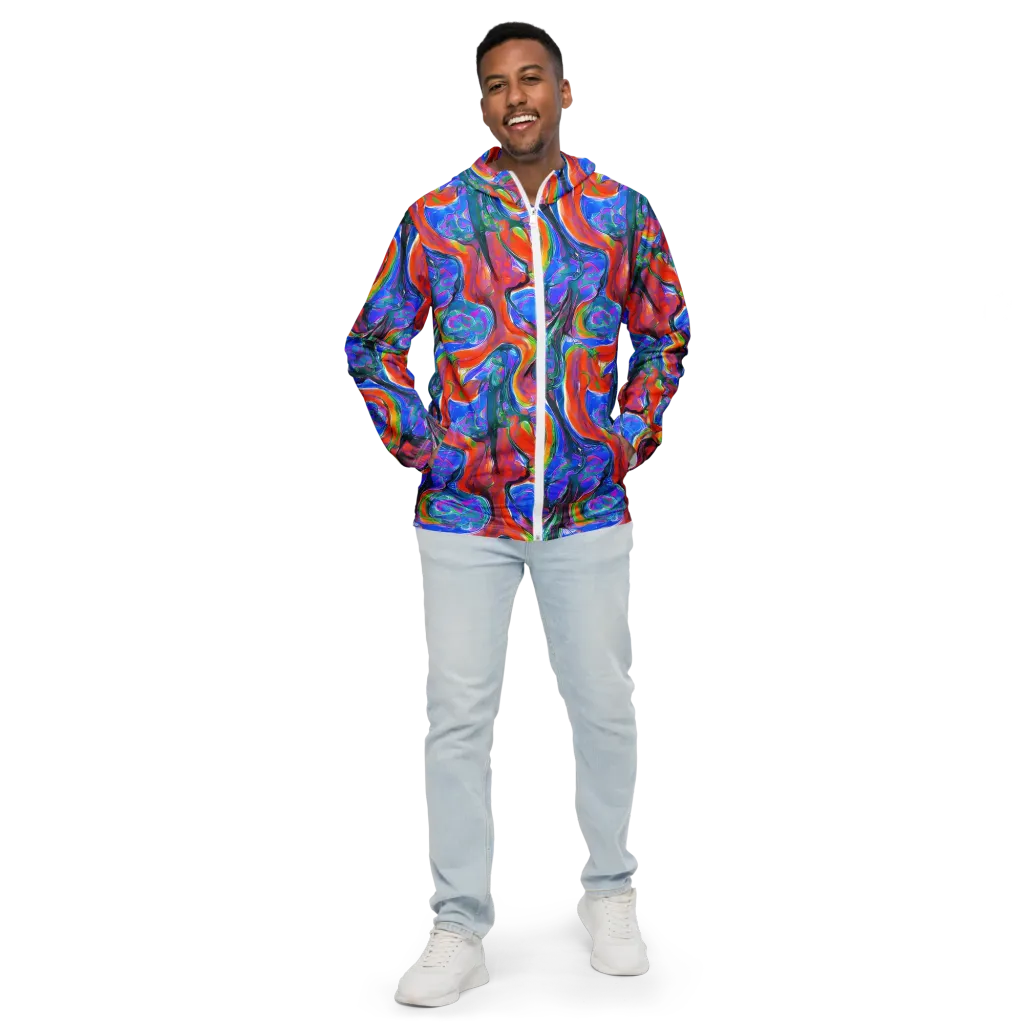 Liquid Spectrum on Men's Windbreaker — Front