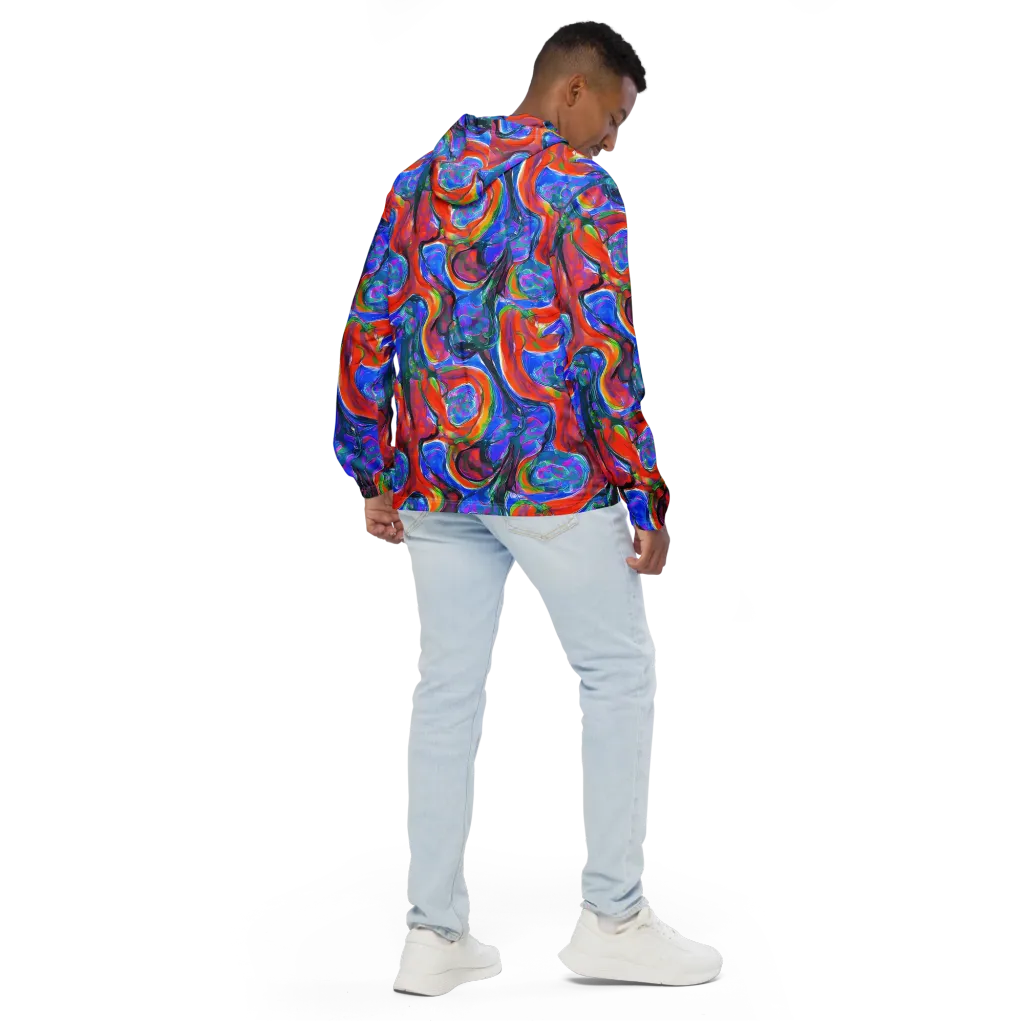 Liquid Spectrum on Men's Windbreaker — Back