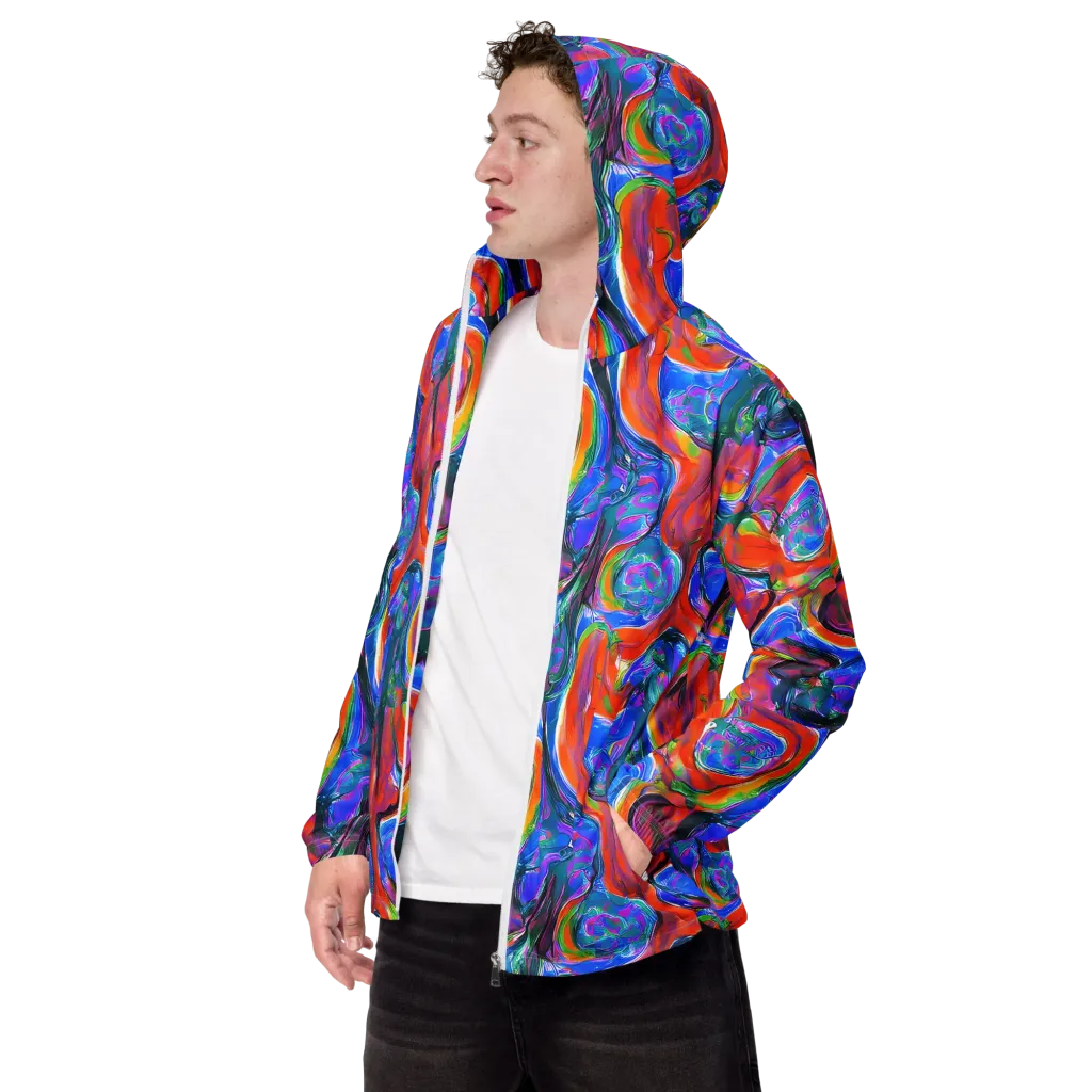 Liquid Spectrum on Men's Windbreaker — Left Front
