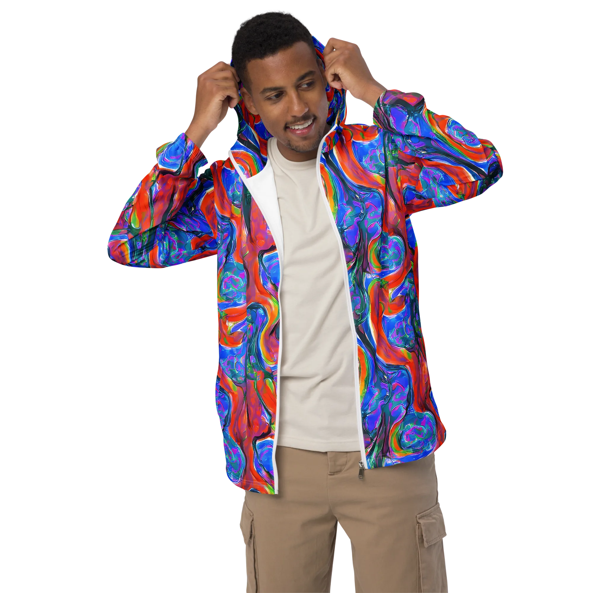 Liquid Spectrum on Men's Windbreaker — Front