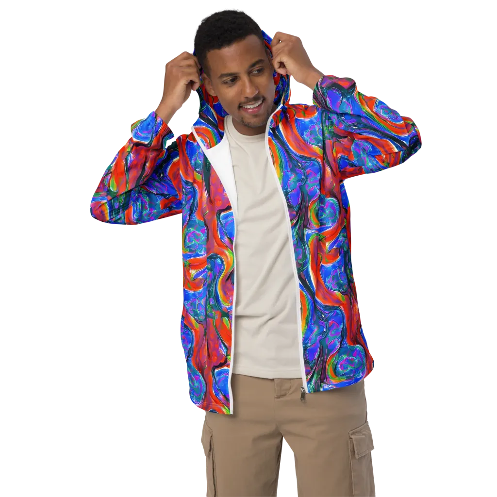Liquid Spectrum on Men's Windbreaker — Front