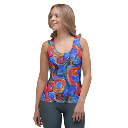 Liquid Spectrum on a Women's Tank Top