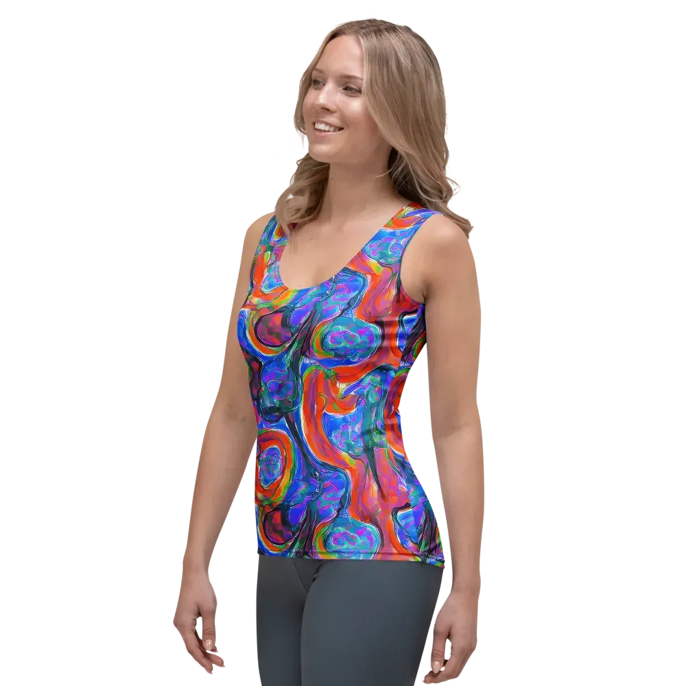 Liquid Spectrum on Women's Tank Top — Left Front