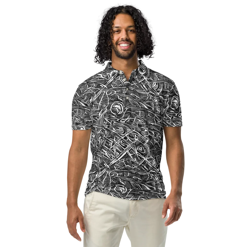 Blackline Rapture on Men's Slim Fit Polo Shirt — Front