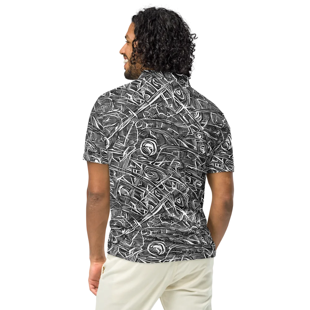 Blackline Rapture on Men's Slim Fit Polo Shirt — Back