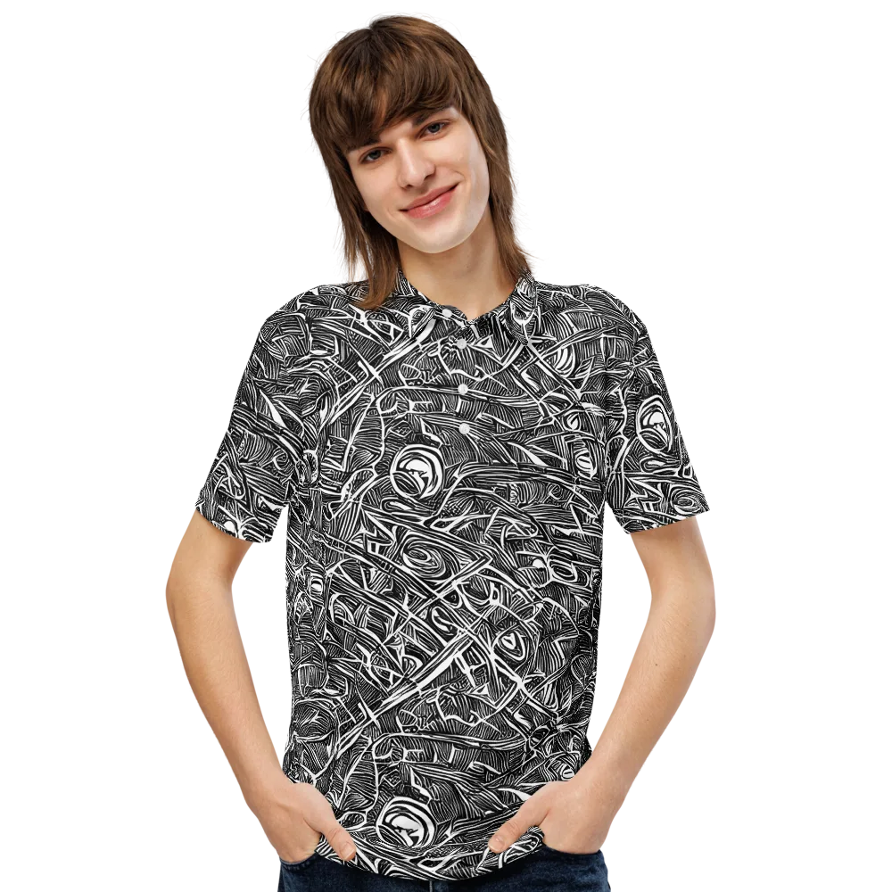 Blackline Rapture on Men's Slim Fit Polo Shirt — Front