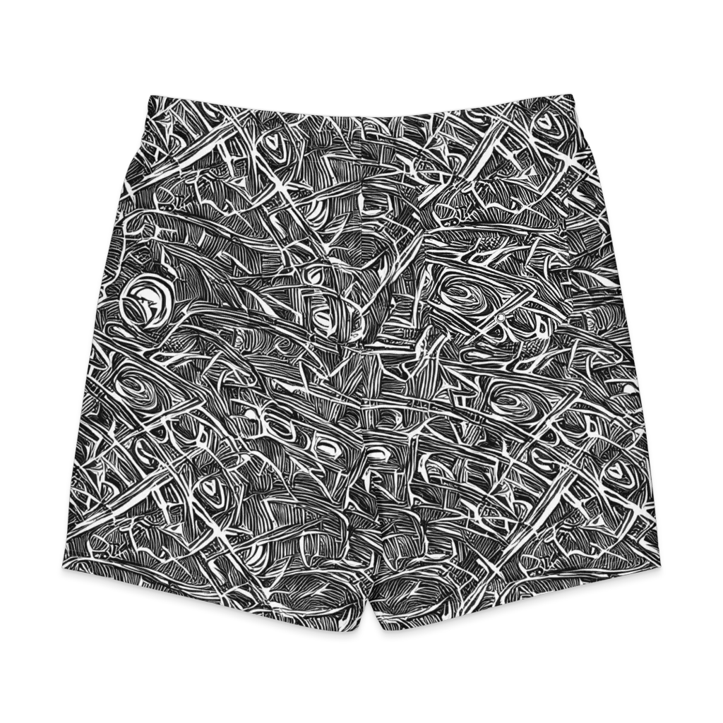 Blackline Rapture on Men's Board Shorts — Back
