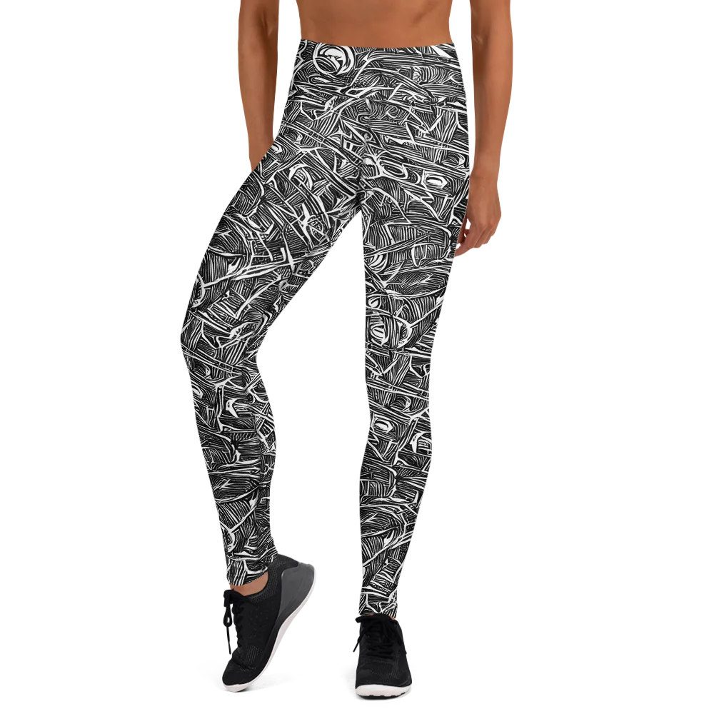 Blackline Rapture on Yoga Leggings — Front
