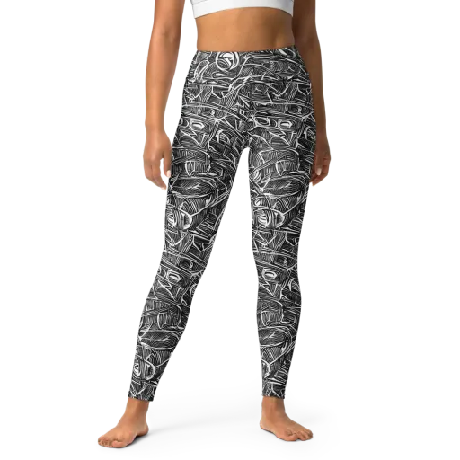 Blackline Rapture on a Yoga Leggings