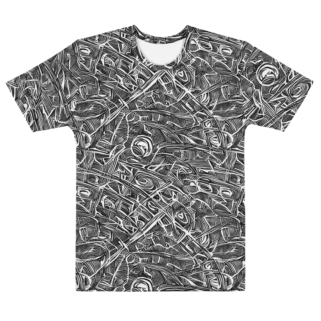 Blackline Rapture on Men's Cotton Crew Neck T-Shirt — Front
