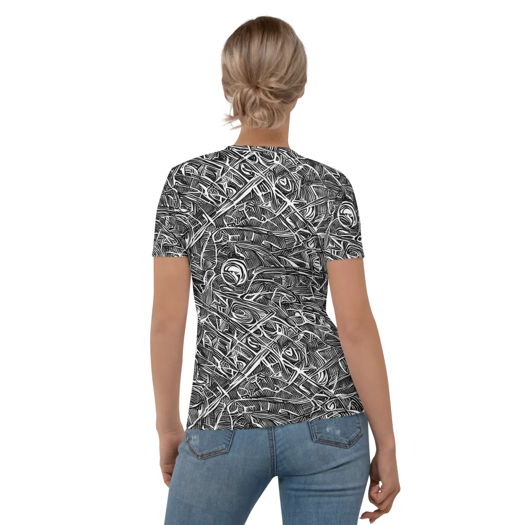 Blackline Rapture on Women's Crew Neck T-Shirt — Back
