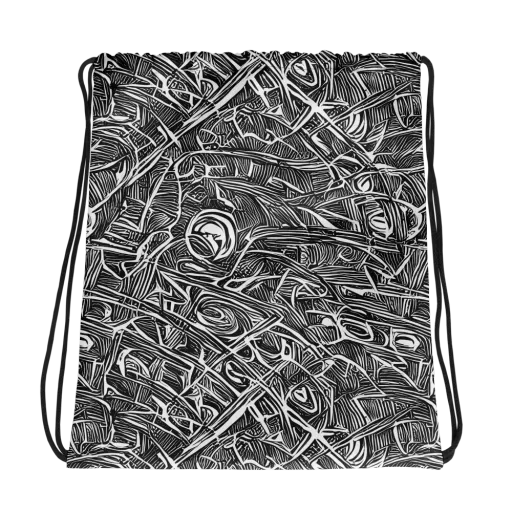 Blackline Rapture on a Drawstring Bag
