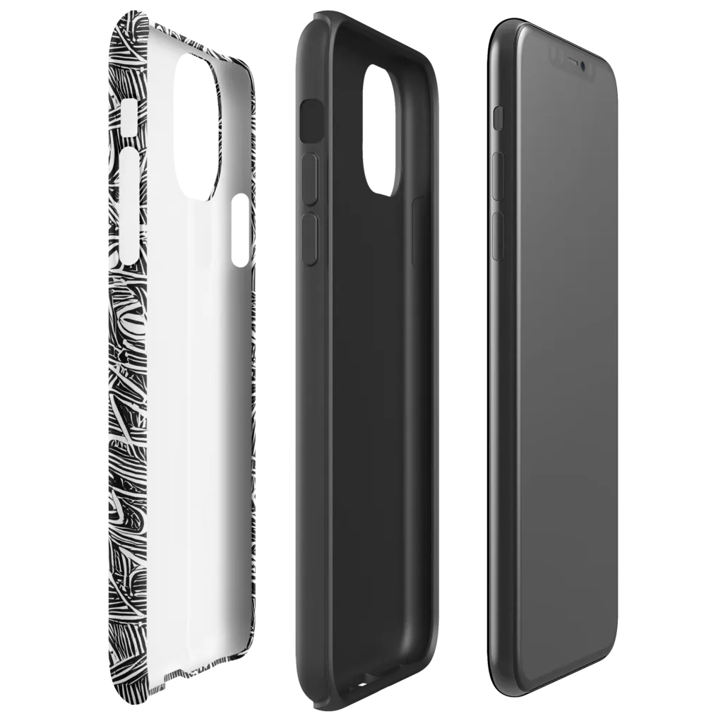 Blackline Rapture on Tough Case for iPhone® — Right