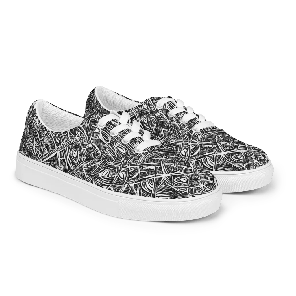Blackline Rapture on Men's Lace-Up Canvas Shoes — Right Front