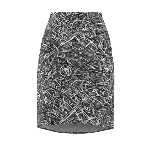 Blackline Rapture on a Pencil Skirt