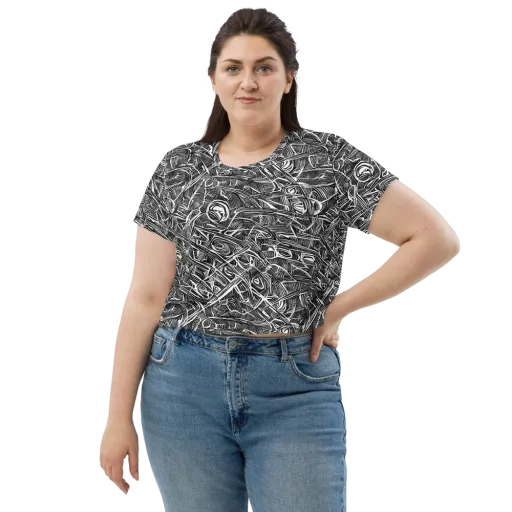 Blackline Rapture on a Crop Tee