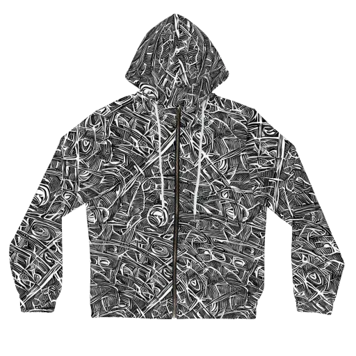 Blackline Rapture on a Women's Full-Zip Hoodie
