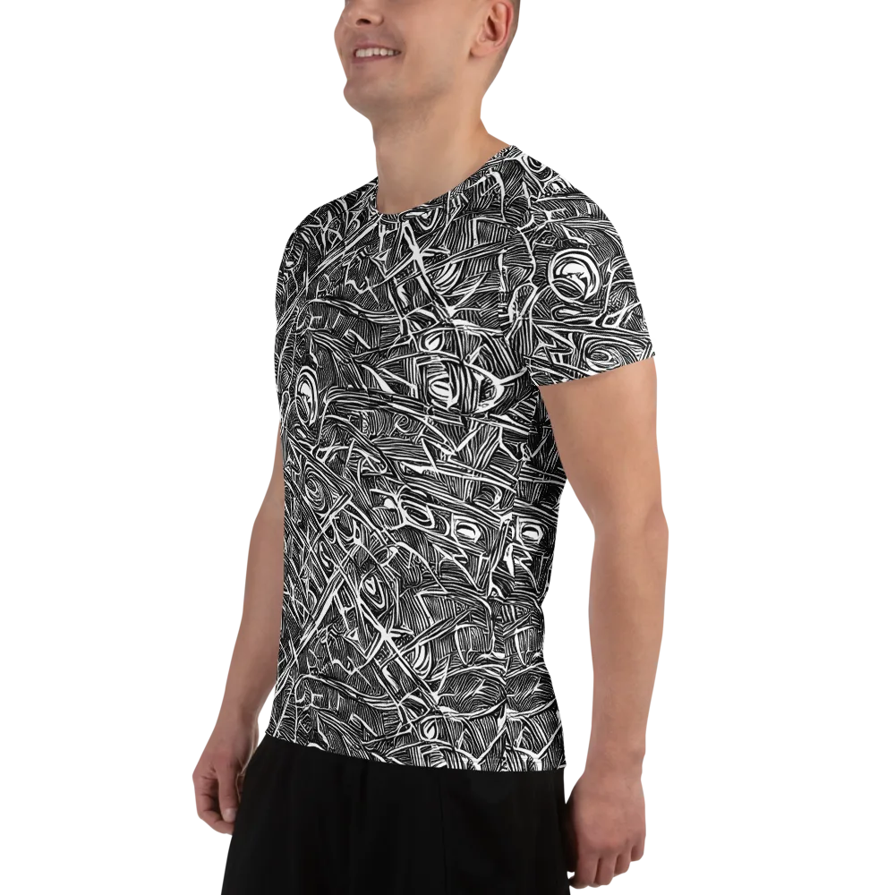 Blackline Rapture on Men's Athletic T-Shirt — Left