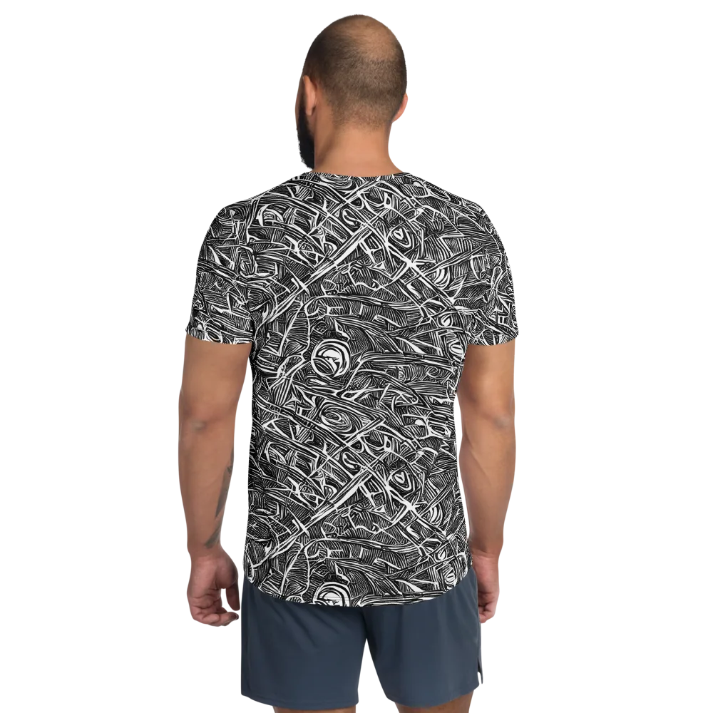 Blackline Rapture on Men's Athletic T-Shirt — Back