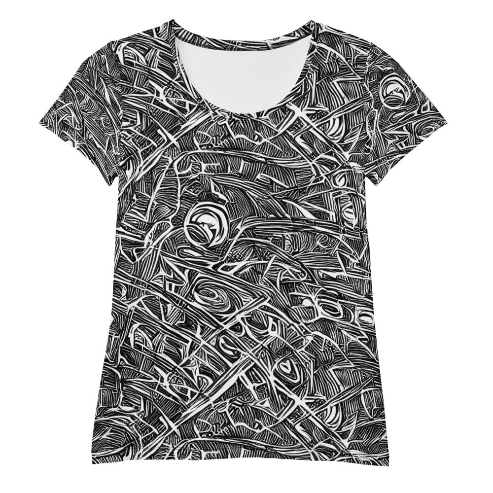 Blackline Rapture on Women's Athletic T-Shirt — Front