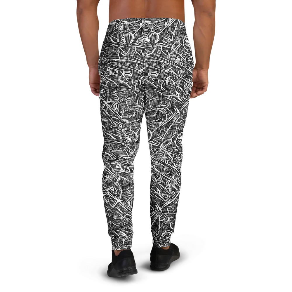 Blackline Rapture on Men's Joggers — Back