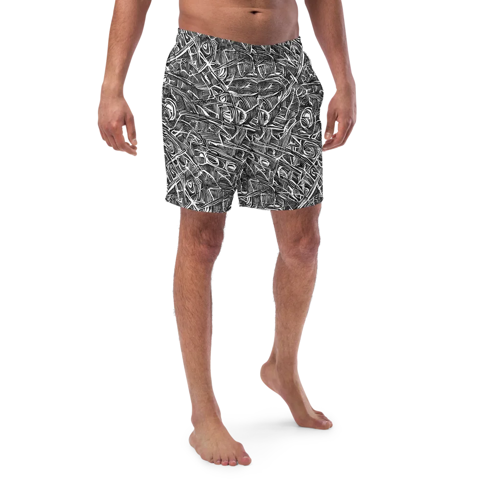 Blackline Rapture on Swim Trunks — Front