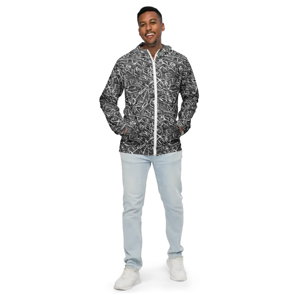 Blackline Rapture on Men's Windbreaker — Front