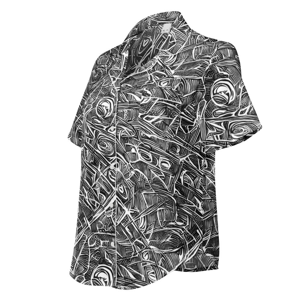 Blackline Rapture on Women's Short Sleeve Pajama Top — Left Front