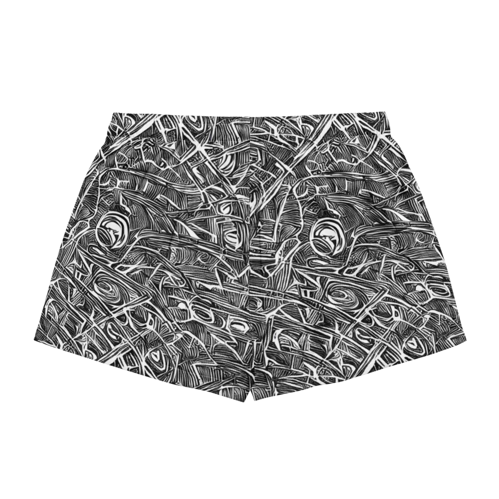 Blackline Rapture on Women's Pajama Shorts — Back