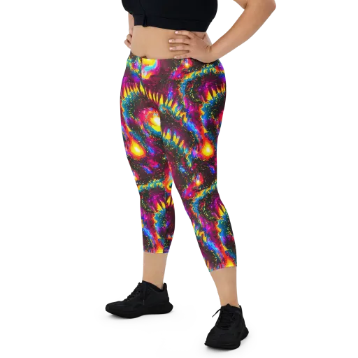 Lava Garden on a Capri Leggings