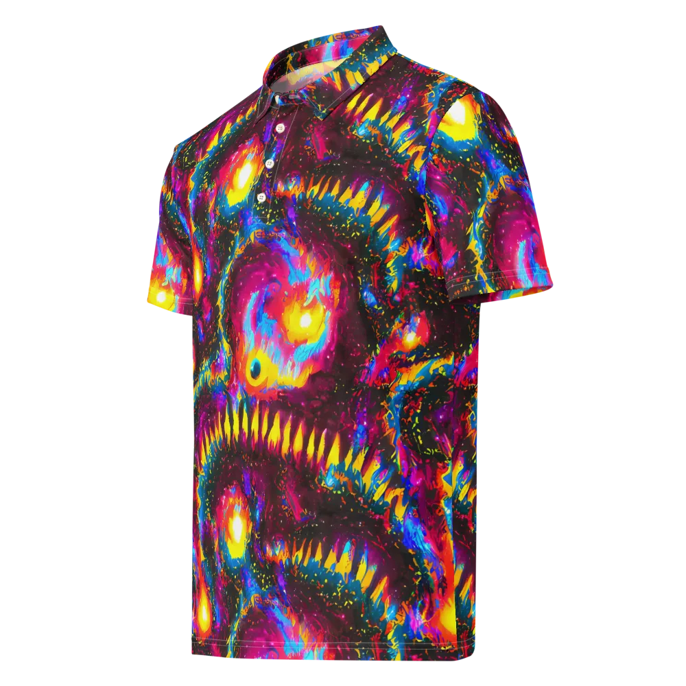 Lava Garden on Men's Slim Fit Polo Shirt — Left Front