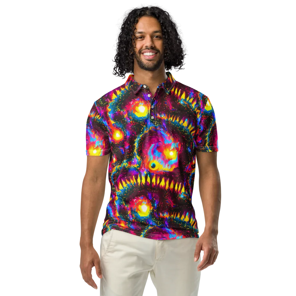 Lava Garden on Men's Slim Fit Polo Shirt — Front