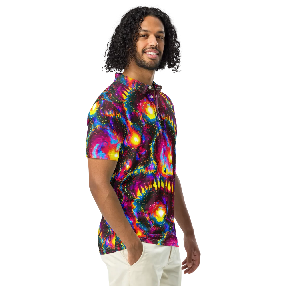 Lava Garden on Men's Slim Fit Polo Shirt — Right Front