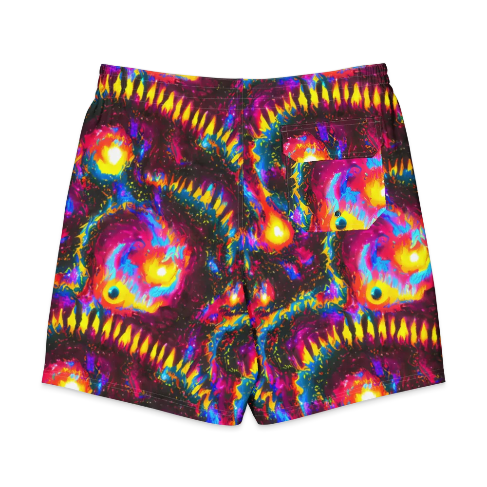 Lava Garden on Men's Board Shorts — Back