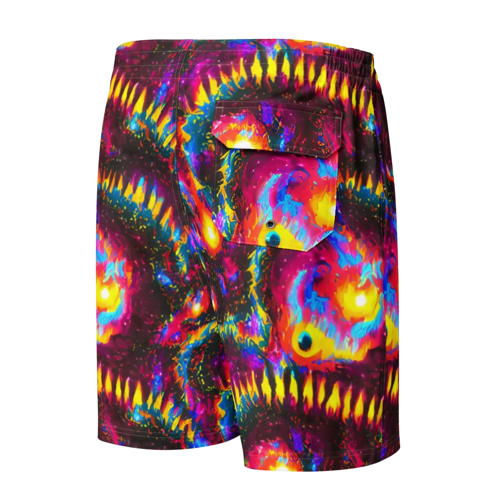 Lava Garden on Men's Board Shorts — Back