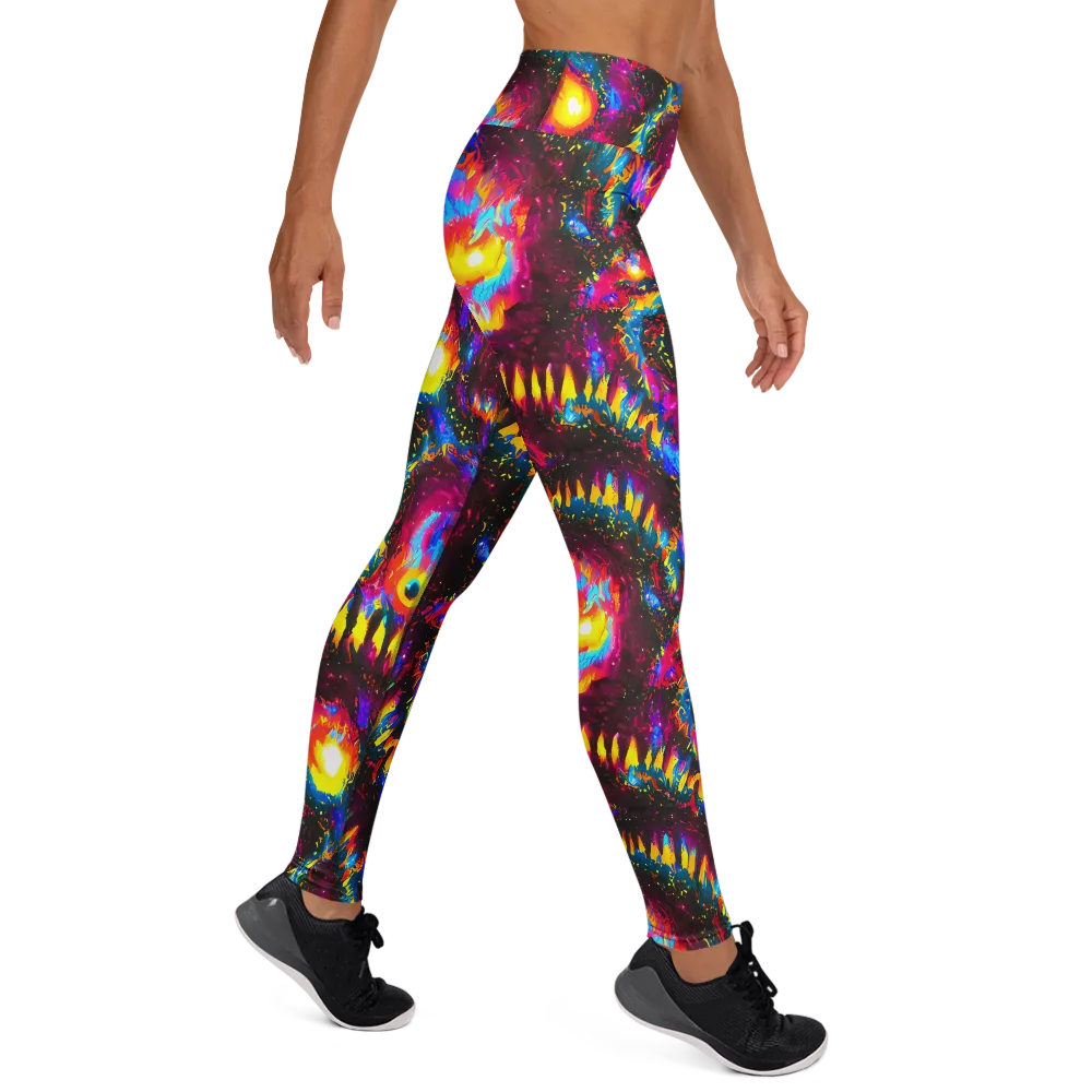 Lava Garden on Yoga Leggings — Right