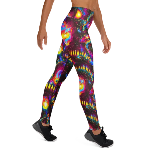Lava Garden on a Yoga Leggings