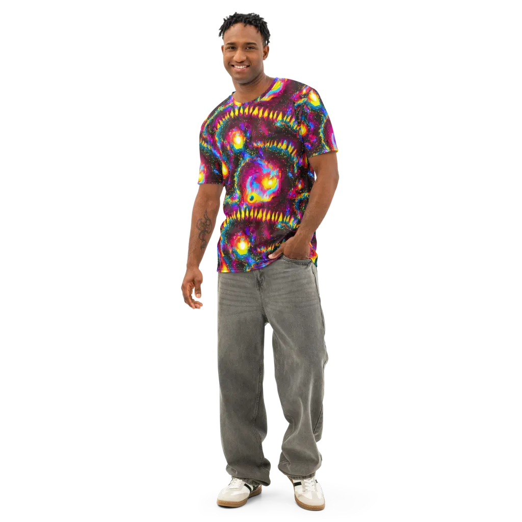 Lava Garden on Men's Cotton Crew Neck T-Shirt — Front
