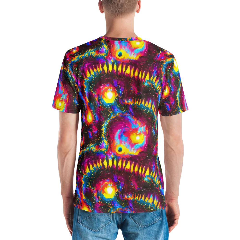 Lava Garden on Men's Crew Neck T-Shirt — Back
